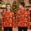 Anaheim Ducks Santa Snowman Stocking Pattern Ugly Christmas Sweater 2 anaheim ducks santa snowman stocking pattern ugly christmas sweater