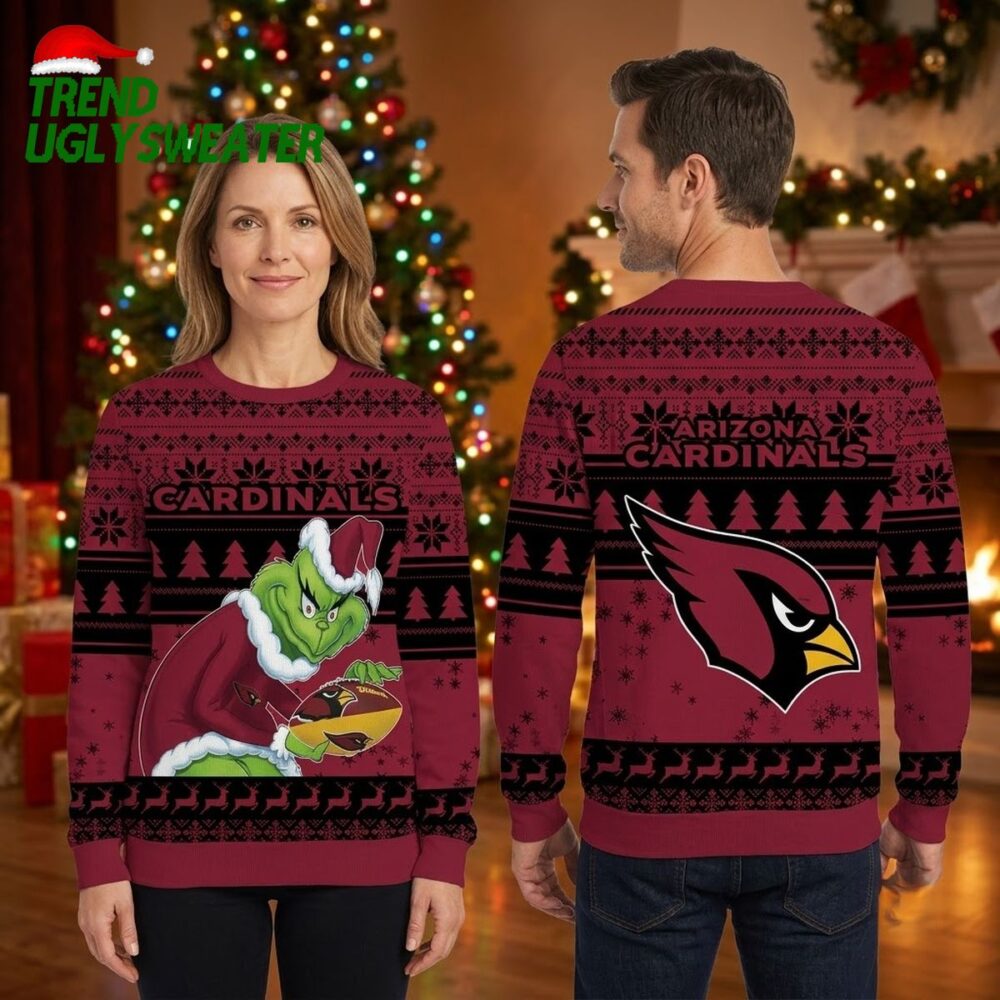 arizona cardinals grinch football christmas ugly christmas sweater