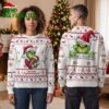 arizona cardinals grinch football santa hat custom name ugly christmas sweater
