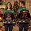 arizona coyotes hockey rink personalized custom name and number ugly christmas sweater