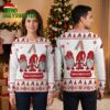 arizona diamondbacks gnome trio red and white ugly christmas sweater