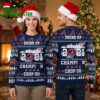 atlanta braves 2021 world series champion drink up chop on ugly christmas sweater