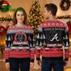 atlanta braves 2021 world series champions ugly christmas sweater