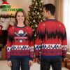 atlanta braves baseball helmet and crossed bats let s go braves ugly christmas sweater