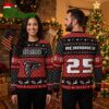 atlanta falcons chandrell number 23 ugly christmas sweater