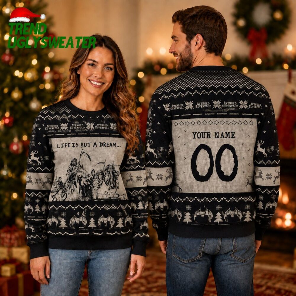avenged sevenfold life is a dream personalized 2026 christmas ugly sweater unique gifts fo