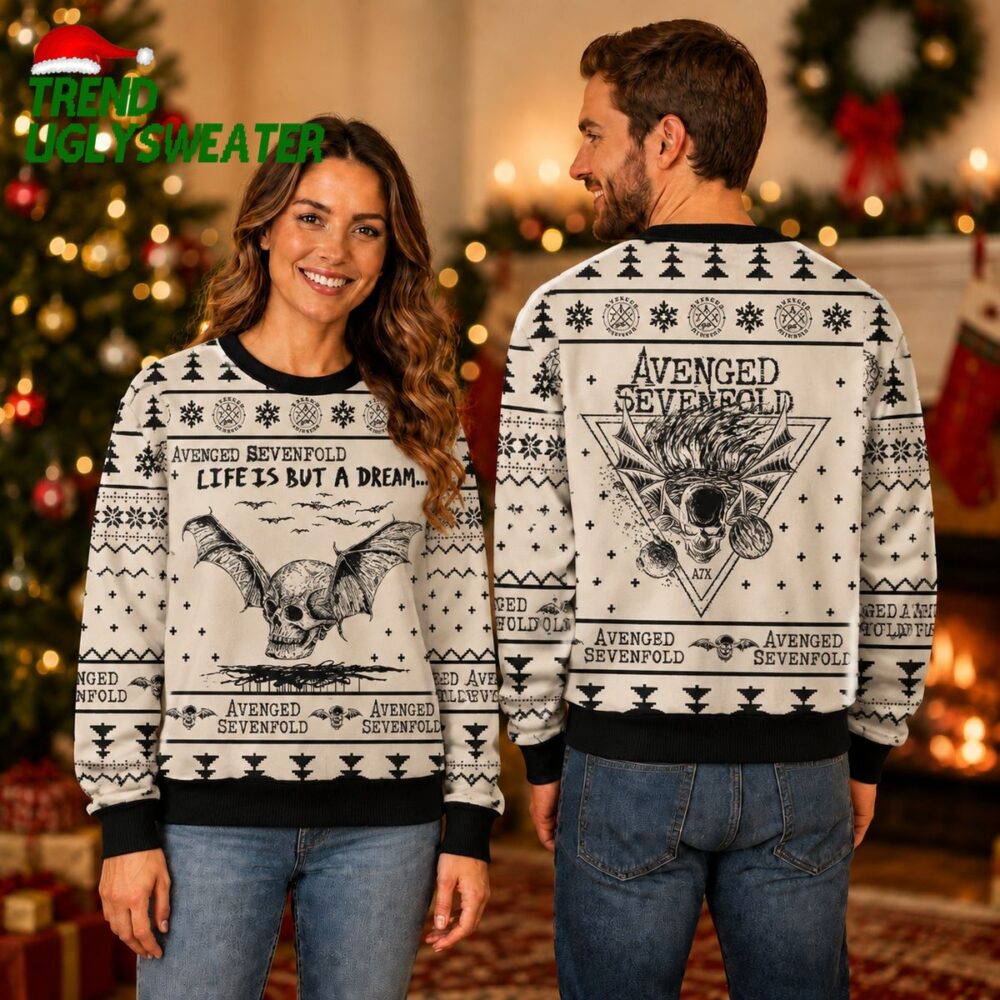 avenged sevenfold the death bat holiday gift knitted xmas ugly sweater unique gifts for ev