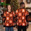 baltimore orioles checkerboard bird logo ugly christmas sweater