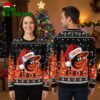 baltimore orioles santa hat mascot custom name ho ho ho ugly christmas sweater