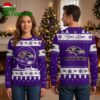 Baltimore Ravens Custom Name Snowflake And Reindeer Ugly Christmas Sweater 1 baltimore ravens custom name snowflake and reindeer ugly christmas sweater