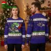 baltimore ravens grinch hand with christmas lights ugly christmas sweater