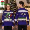 Baltimore Ravens Grinch With Christmas Lights Ugly Christmas Sweater 2 baltimore ravens grinch with christmas lights ugly christmas sweater
