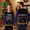 baltimore ravens logo christmas tree pattern ugly christmas sweater