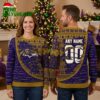 Baltimore Ravens Santa Custom Name And Number Ugly Christmas Sweater 1 baltimore ravens santa custom name and number ugly christmas sweater