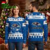 Baltimore Ravens Santa Sleigh Name Ugly Christmas Sweater 2 baltimore ravens santa sleigh name ugly christmas sweater