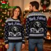 black sabbath grim reaper holding candy canes and snowflakes ugly christmas sweater