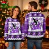 Black Sabbath Winged Devil Logo Purple Snowflake Reindeer Ugly Christmas Sweater 2 black sabbath winged devil logo purple snowflake reindeer ugly christmas sweater