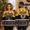 Boston Bruins Bear Mascot Hockey Player Personalized Name Ugly Christmas Sweater 2 boston bruins bear mascot hockey player personalized name ugly christmas sweater
