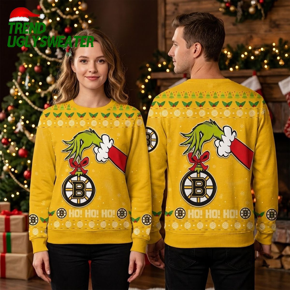boston bruins grinch hand ho ho ho ugly christmas sweater boston bruins grinch hand ho ho ho ugly christmas sweater