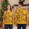 Boston Bruins Hockey Puck Santa Snowman Pattern Ugly Christmas Sweater 2 boston bruins hockey puck santa snowman pattern ugly christmas sweater