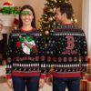 Boston Red Sox Green Monster Baseball Bat Black Ugly Christmas Sweater 2 boston red sox green monster baseball bat black ugly christmas sweater