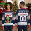 Boston Red Sox Grinch Santa Hat Personalized Custom Name And Number Ugly Christmas Sweater 1 boston red sox grinch santa hat personalized custom name and number ugly christmas sweater
