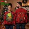 Calgary Flames Grinch Hugging Hockey Logo Ugly Christmas Sweater 1 calgary flames grinch hugging hockey logo ugly christmas sweater