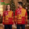 Calgary Flames Logo Snowflake And Reindeer Patchwork Ugly Christmas Sweater 2 calgary flames logo snowflake and reindeer patchwork ugly christmas sweater