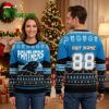 Carolina Panthers Custom Name And Number Football Field Holiday Gift For Panthers Fans Ugly Christmas Sweater 1 carolina panthers custom name and number football field holiday gift for panthers fans ugl