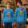 Carolina Panthers Grinch Football Custom Name Ugly Christmas Sweater 2 carolina panthers grinch football custom name ugly christmas sweater