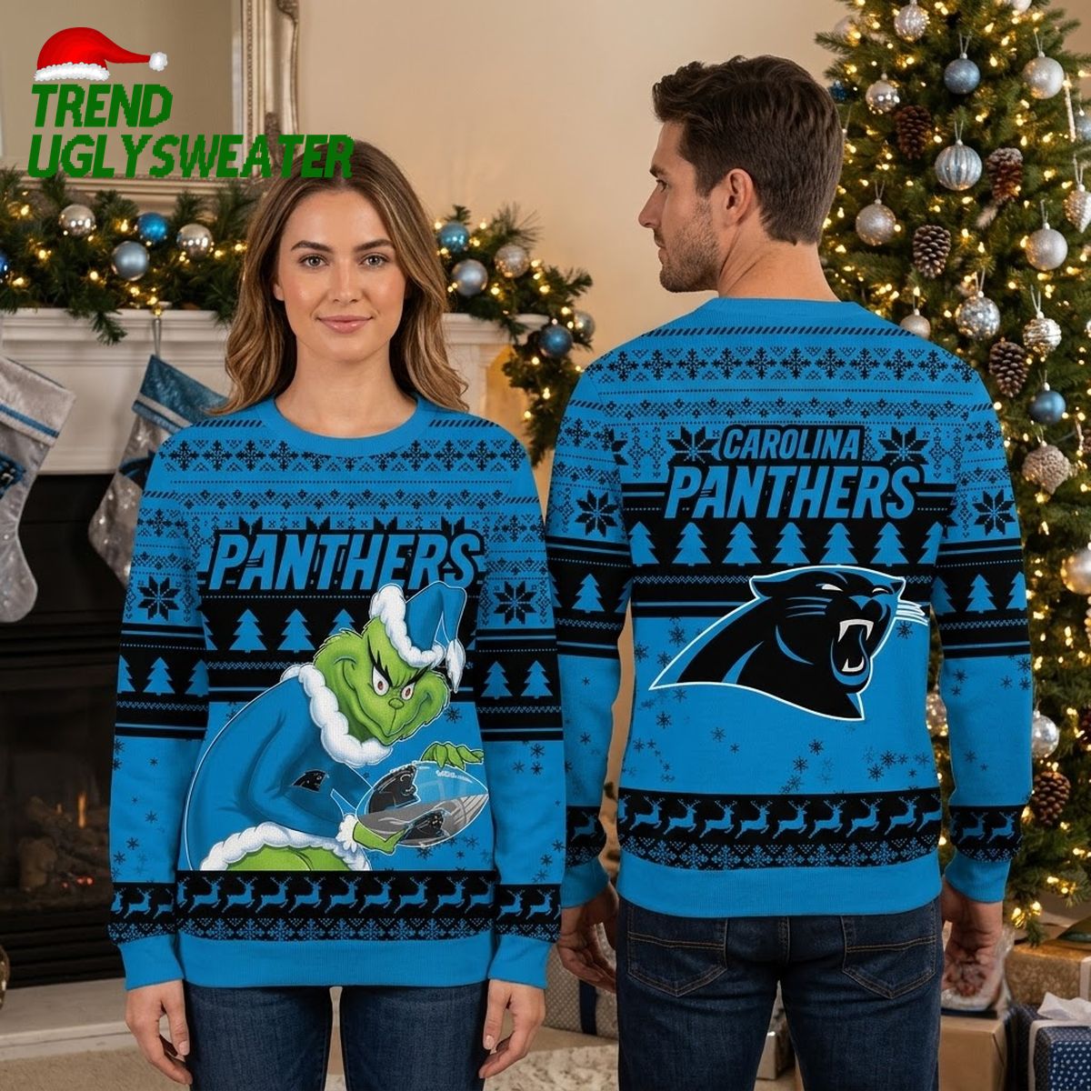 carolina panthers grinch playing football ugly christmas sweater carolina panthers grinch playing football ugly christmas sweater