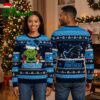 Carolina Panthers Grinch Santa Hat Ugly Christmas Sweater 1 carolina panthers grinch santa hat ugly christmas sweater