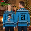 Carolina Panthers Mickey Mouse Santa Custom Name And Number Ugly Christmas Sweater 2 carolina panthers mickey mouse santa custom name and number ugly christmas sweater