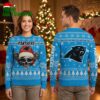 Carolina Panthers Santa Hat Skull Ugly Christmas Sweater 2 carolina panthers santa hat skull ugly christmas sweater