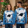 carolina panthers snowflake forest logo ugly christmas sweater