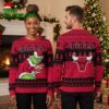chicago bulls grinch holding basketball ugly christmas sweater