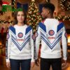 Chicago Cubs Chevron Logo Ugly Christmas Sweater 1 chicago cubs chevron logo ugly christmas sweater