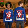 Chicago Cubs Dabbing Santa And Snowflakes Ugly Christmas Sweater 2 chicago cubs dabbing santa and snowflakes ugly christmas sweater