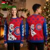 chicago cubs olaf snowmen and snowflakes ugly christmas sweater
