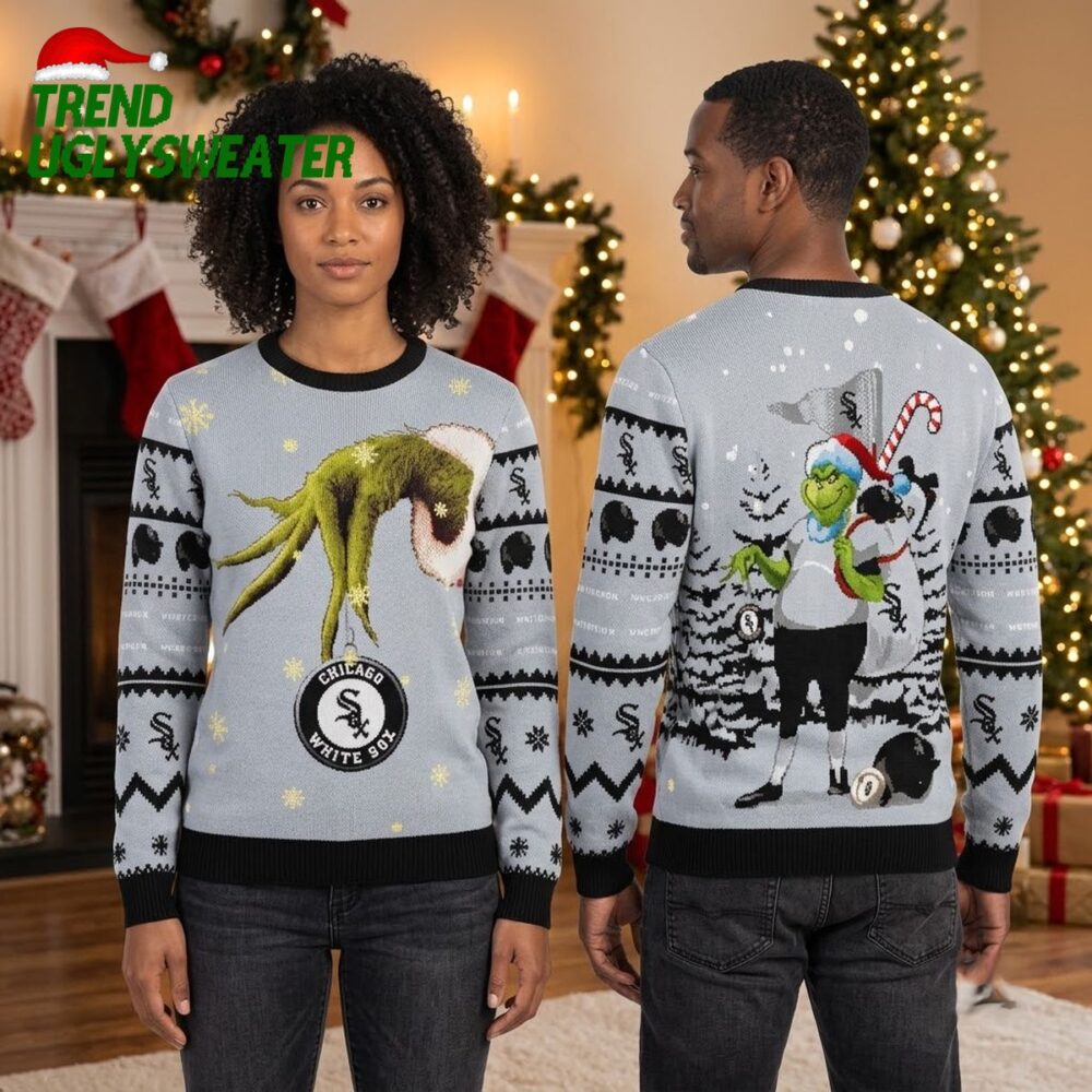 chicago white sox grinch stealing christmas ugly christmas sweater