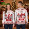 cincinnati reds gnome trio christmas pattern ugly christmas sweater