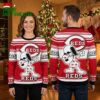 Cincinnati Reds Snoopy Dabbing Baseball Ugly Christmas Sweater 2 cincinnati reds snoopy dabbing baseball ugly christmas sweater
