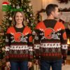 Cleveland Browns Football Helmet And Snowflakes Ugly Christmas Sweater 2 cleveland browns football helmet and snowflakes ugly christmas sweater