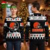 Cleveland Browns Football Helmet Custom Name Snowflake , Browns Fan Gift Ugly Christmas Sweater 1 cleveland browns football helmet custom name snowflake browns fan gift ugly christmas swea
