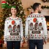Cleveland Browns Gnome Trio And Football Helmet Ugly Christmas Sweater 1 cleveland browns gnome trio and football helmet ugly christmas sweater