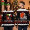 Cleveland Browns Grinch Hands Custom Name Ugly Christmas Sweater 2 cleveland browns grinch hands custom name ugly christmas sweater