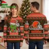 Cleveland Browns Grinch Santa Hat Football Helmet Ugly Christmas Sweater 2 cleveland browns grinch santa hat football helmet ugly christmas sweater