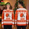 Cleveland Browns Helmet And Snowflake Pattern Ugly Christmas Sweater 2 cleveland browns helmet and snowflake pattern ugly christmas sweater