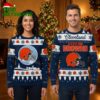 Cleveland Browns Helmet Snowflake Ugly Christmas Sweater 2 cleveland browns helmet snowflake ugly christmas sweater