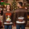 Cleveland Browns Homer Simpson Santa Hat Football Ugly Christmas Sweater 1 cleveland browns homer simpson santa hat football ugly christmas sweater